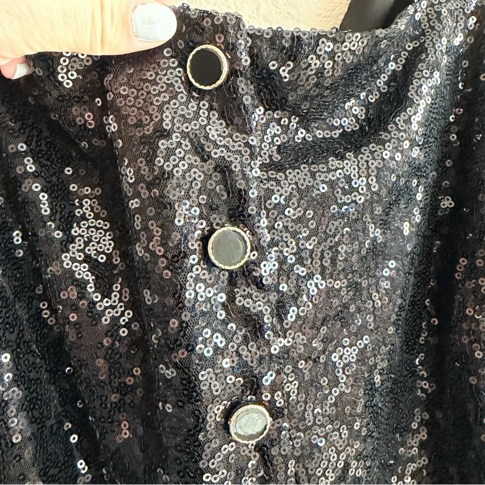 Anthropologie Sunday In Brooklyn Square Neck Sequin Tank